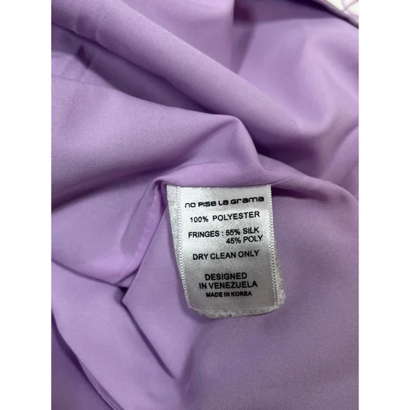 No Pise La Grama Por Daniela Panaro Dress 4 Lavender Purple Fringe One Shoulder